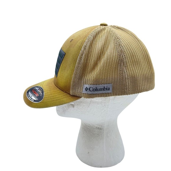 Columbia Mesh Tree Flag Hat Cap Flex Fit Brown Size L/XL - Picture 4 of 7